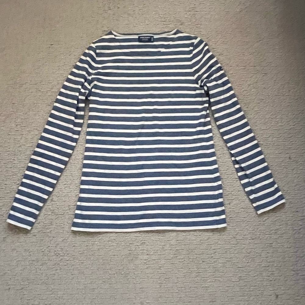 Saint James Blue and White Striped Top - Picture 2 of 6
